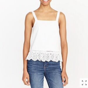 J Crew Factory Eyelet Tank Top